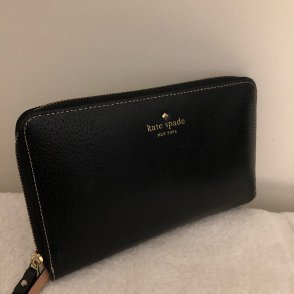 Kate Spade Black Portfolio Wallet